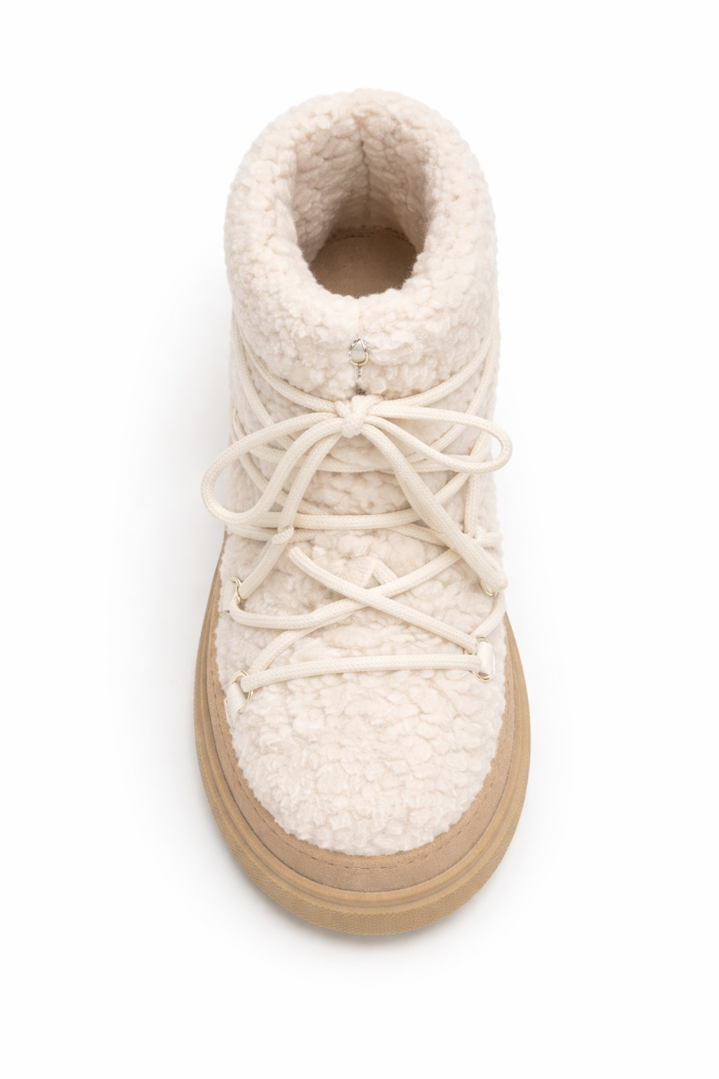 Cream Wool Winter Snow Boot