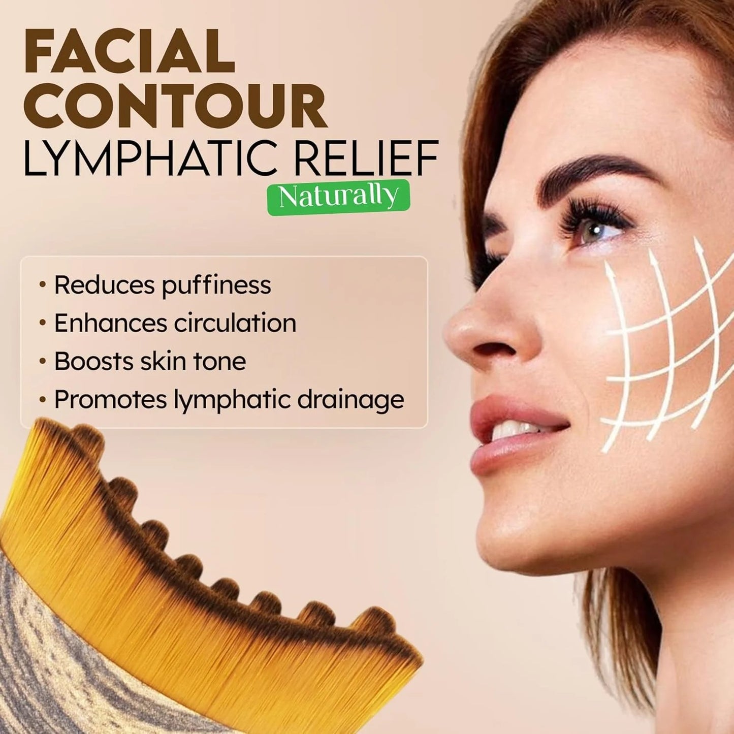 Lume Lymphatic Face Contour Brush